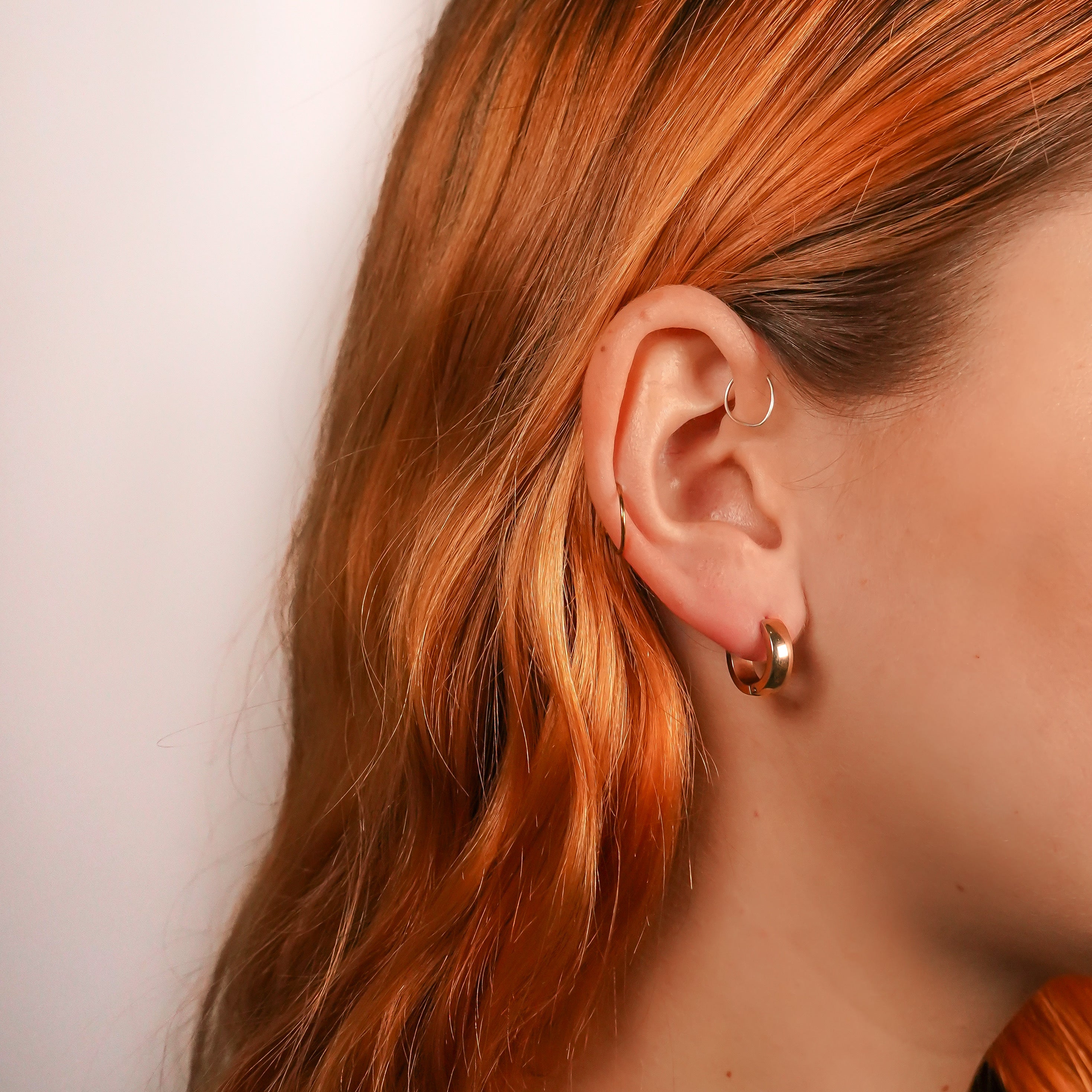 Naomi Chunky Gold Huggie Earring