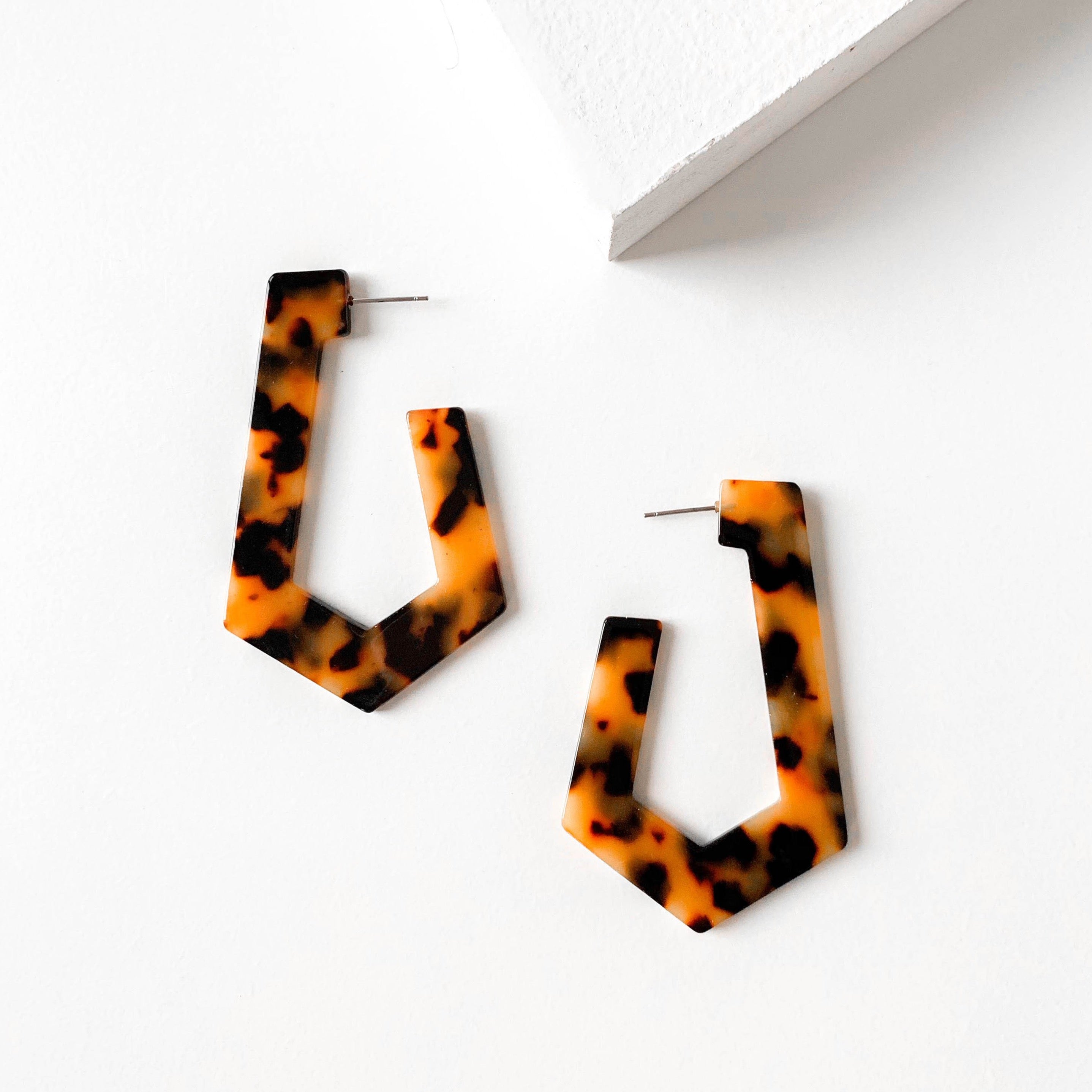 Boucles d'oreilles Laure Tortoise Statement