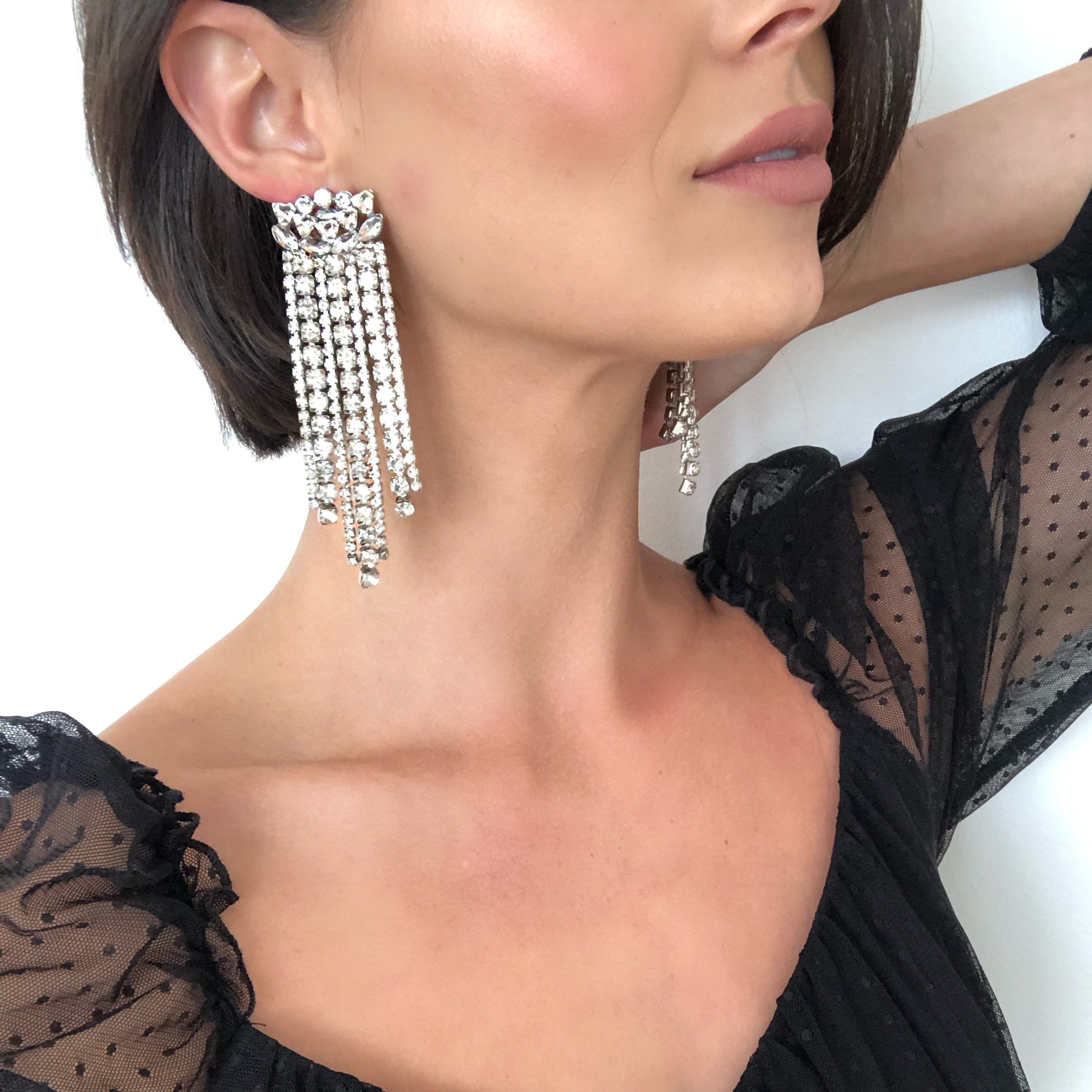 Thalia Crystal Fringe Earrings