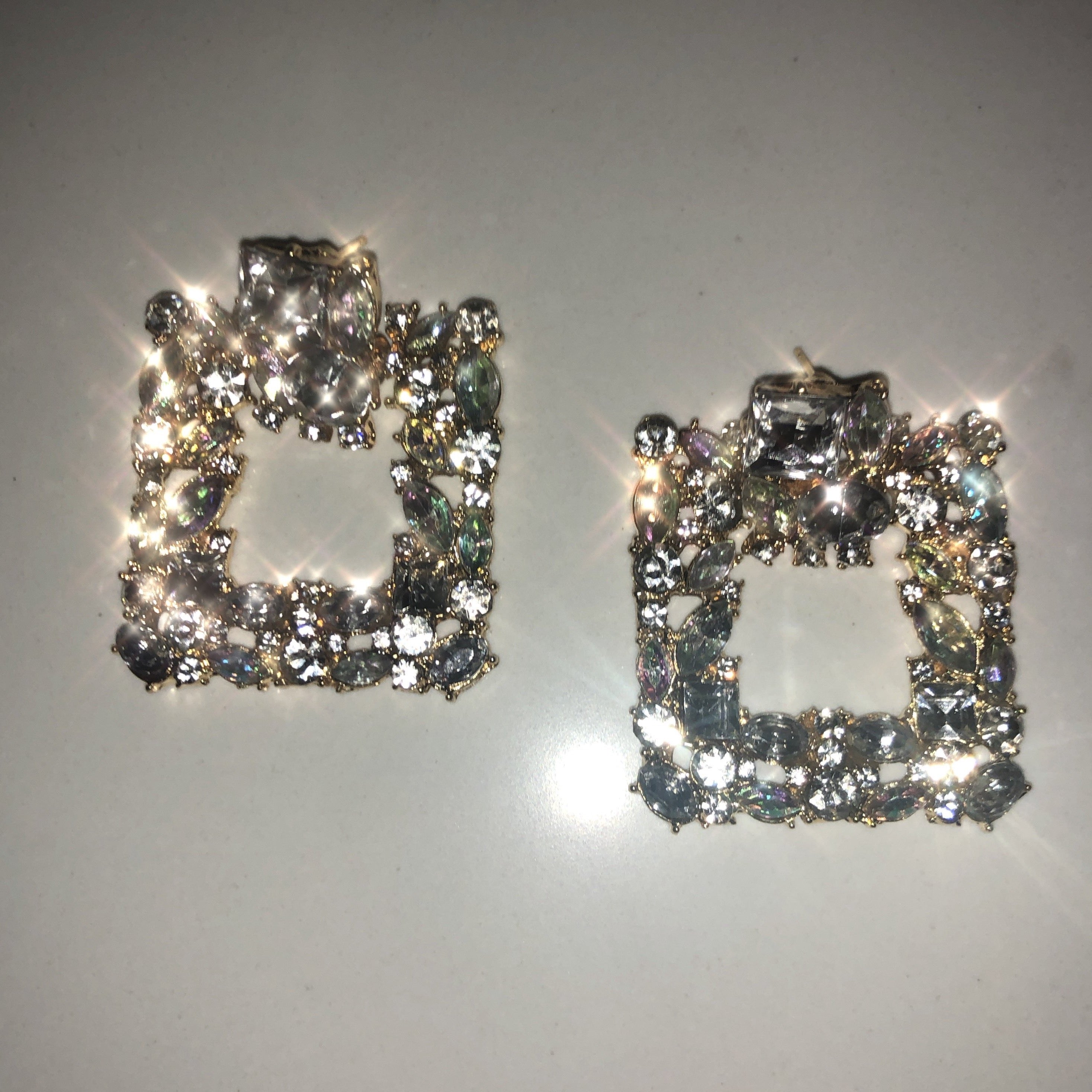 Justine Square Sparkle Earrings