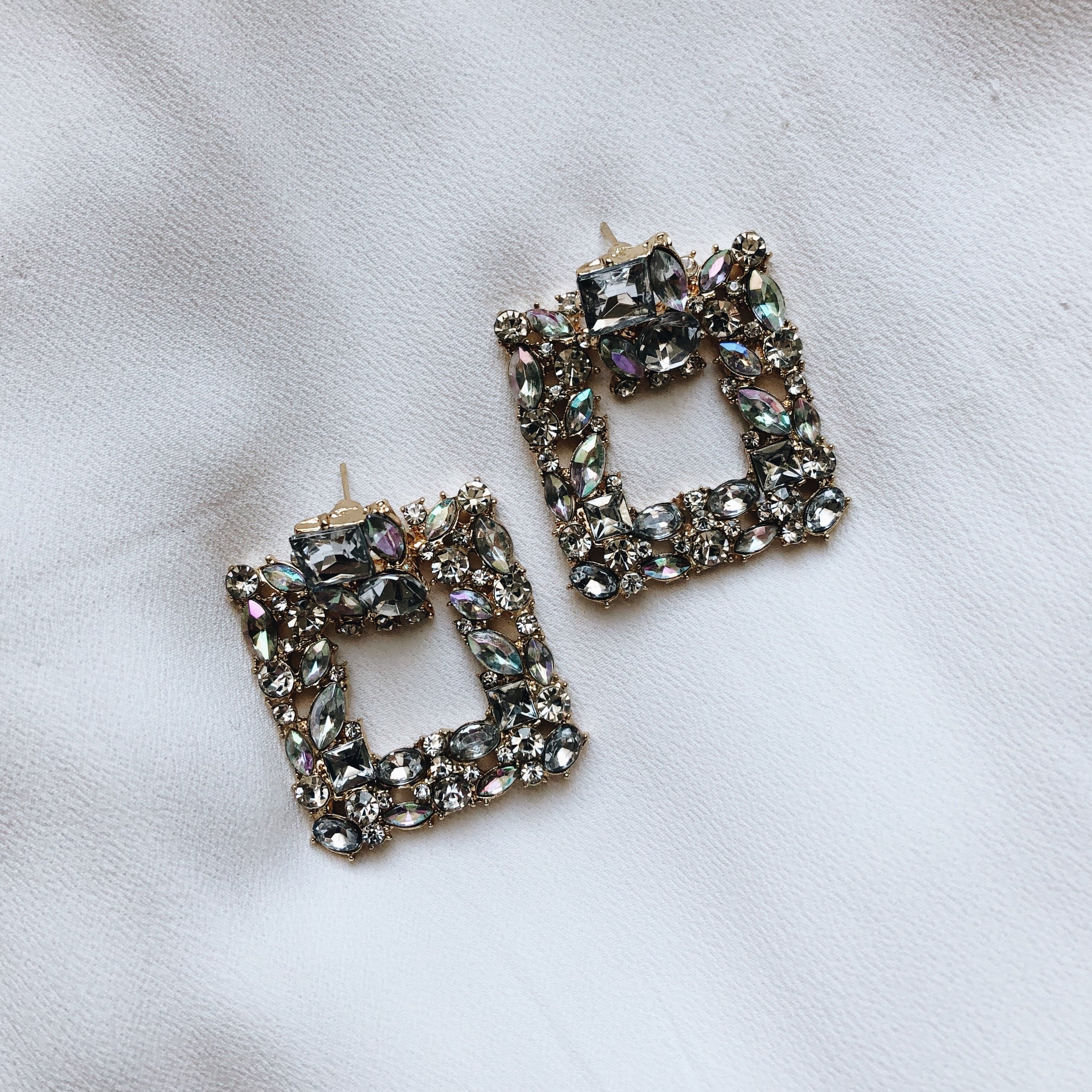 Justine Square Sparkle Earrings