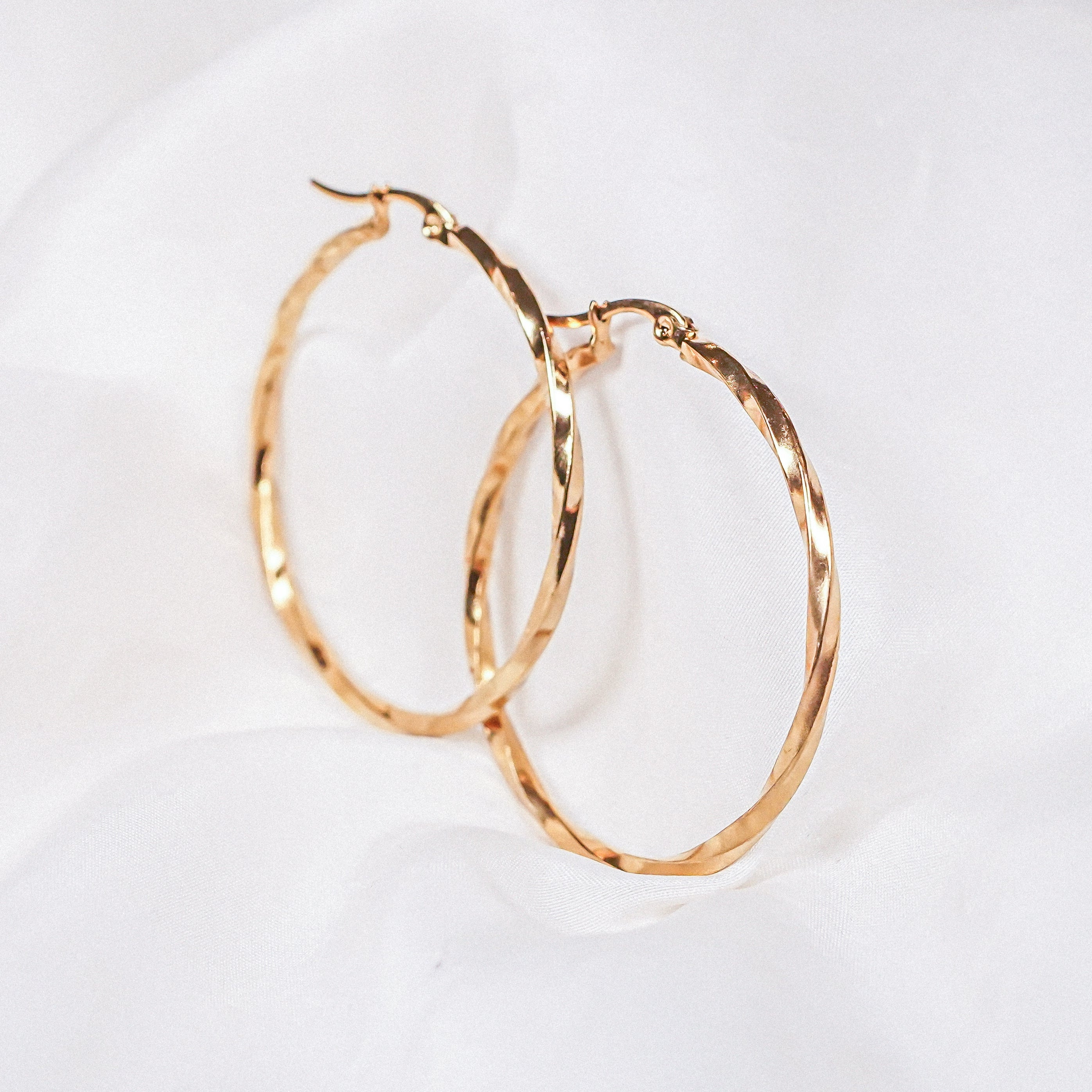 Jade Retro Gold Hoop Earring