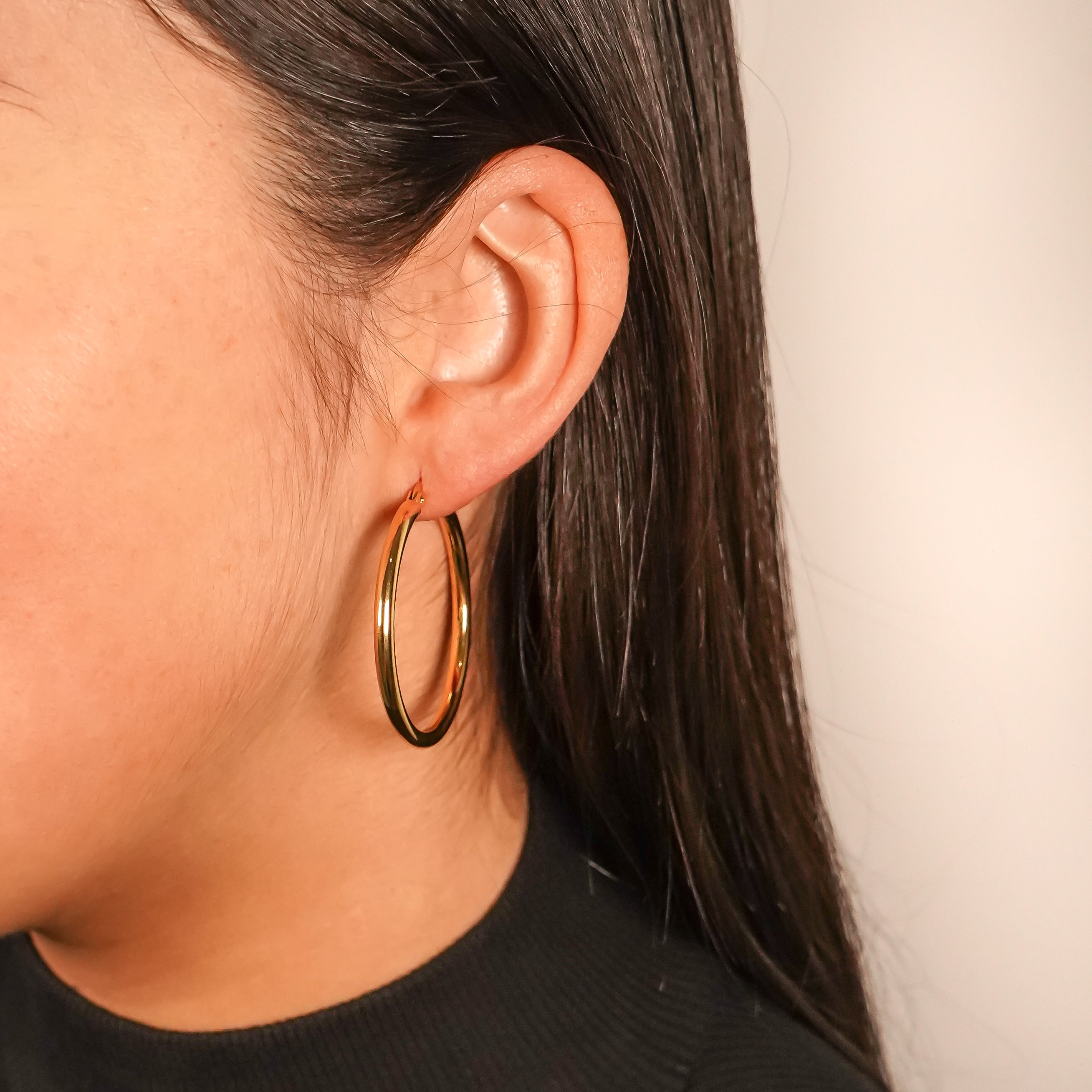 Olivia Chunky Gold Hoop Earring